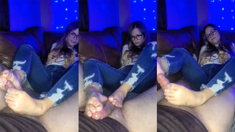 Edging Oily Footjob Wearing Jeans - Taystoes