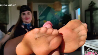 Blowjob, Footjob And Cum On Nylon Feet – Sexy-Lena